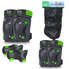 Thickened children's roller skating protective gear set outdoor sports riding knee pads, elbow pads, elbow pads, wrist pads, 6-piece set