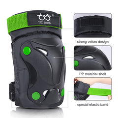 Thickened children's roller skating protective gear set outdoor sports riding knee pads, elbow pads, elbow pads, wrist pads, 6-piece set