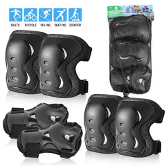 Kids/Youth/Adult Knee Pads Elbow Pads with Wrist Guards Protective Gear Set 6 Pack for Rollerblading Skateboard Cycling Skating Bike Scooter Riding Sports