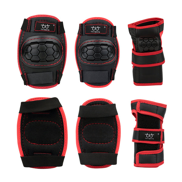 Six-piece suit for skateboard bicycle skating roller skating riding protective gear